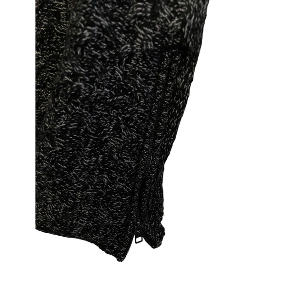 Athleta Wool Cashmere Sweater Size Small Black White Marled Asymmetrical Tunic - Picture 5 of 6